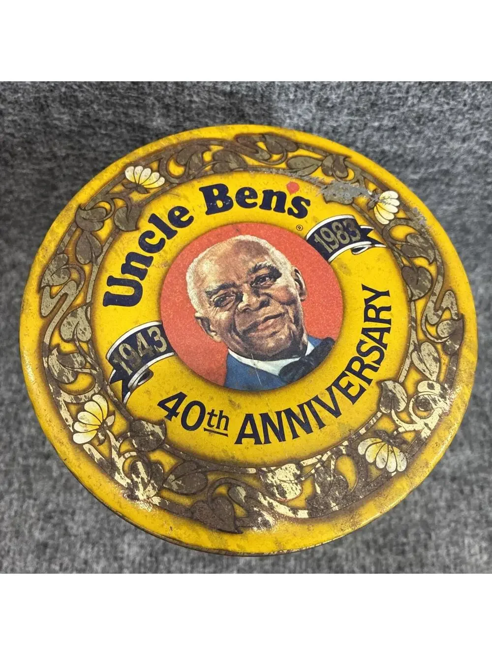 Vintage 1983 Uncle Ben’s Rice 40th Anniversary Limited Edition Tin Canister
